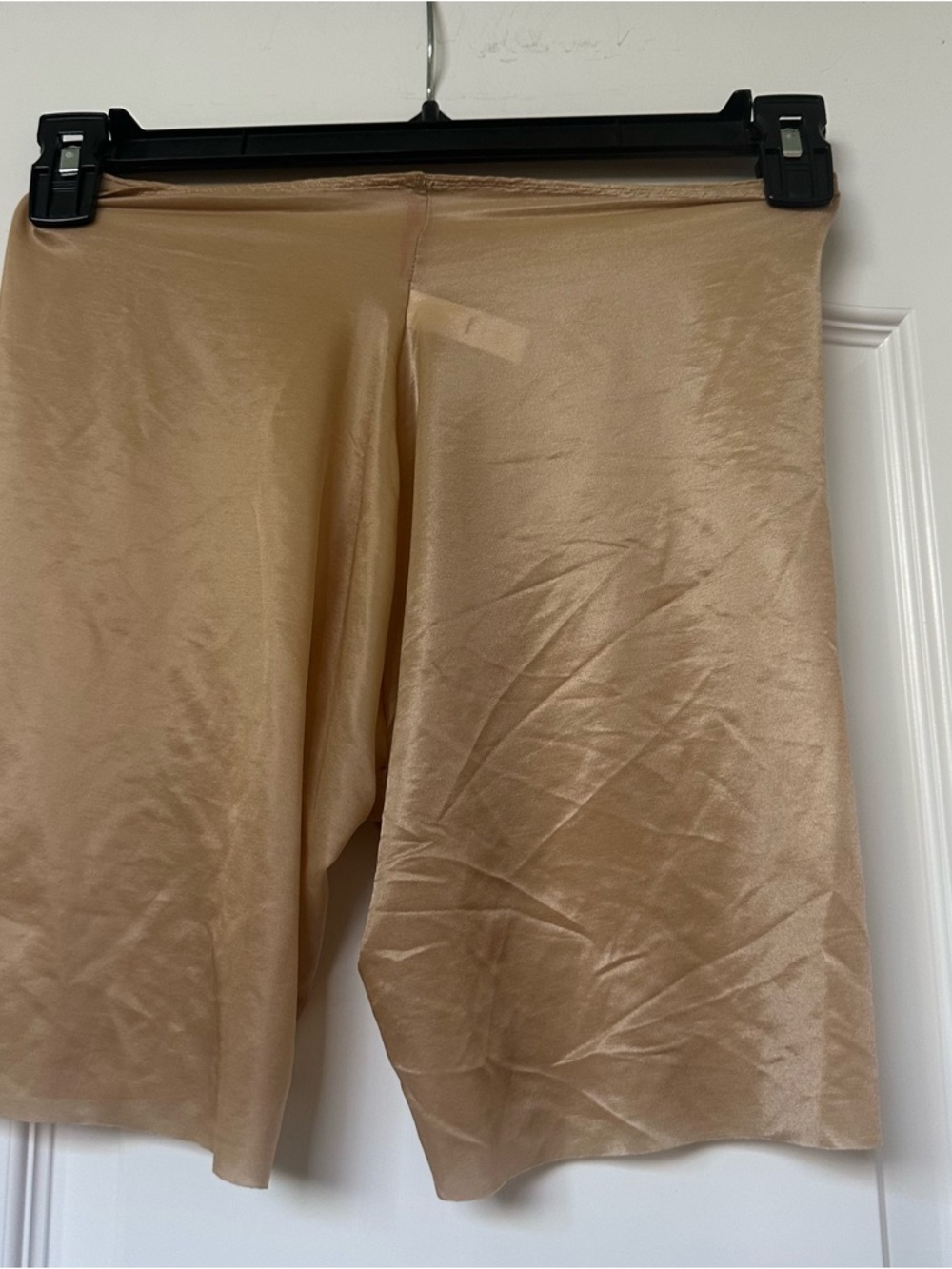 SPANX Beige Satin Slip Shorts